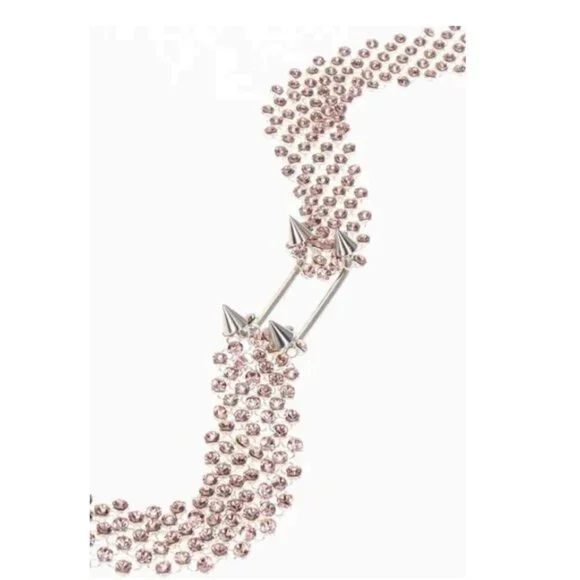 ネックレス・ペンダント Justine Clenquet BONNIE CHOCKER (BONNIECHOKER PALLADIUM) Justine Clenquet Bonnie Crystal Chain Choker Necklace in